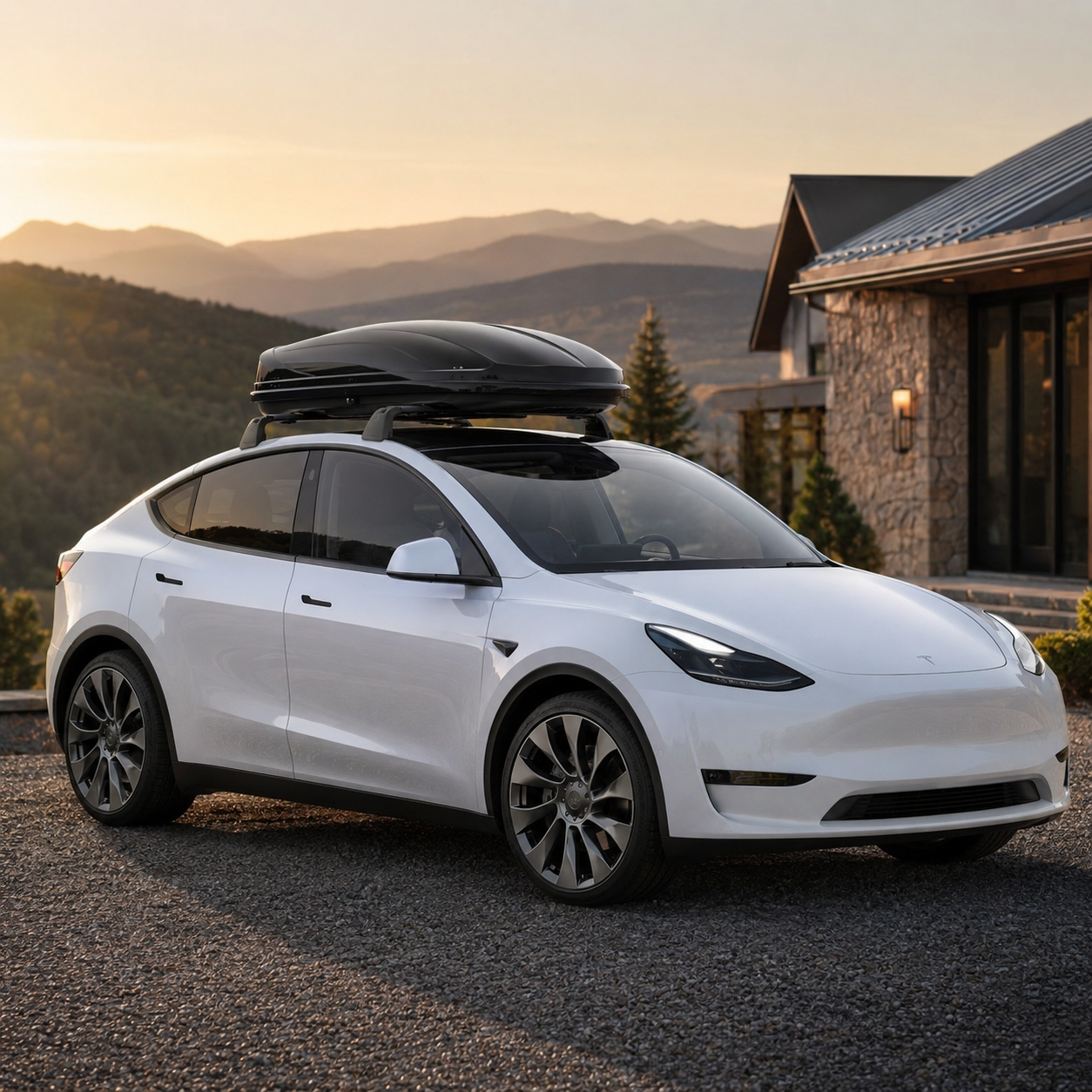 Soporte de techo del Model Y vista 3